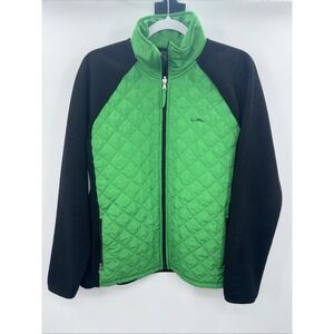Lauren Ralph Lauren Jacket Womens XL Active Quilted Fleece Full Zip Green